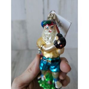 Radko country club clause Santa golf golfer vintage ornament Xmas tree